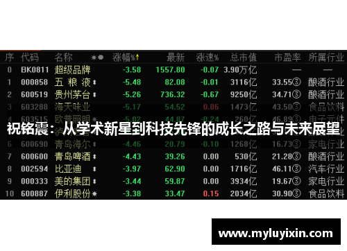 祝铭震：从学术新星到科技先锋的成长之路与未来展望